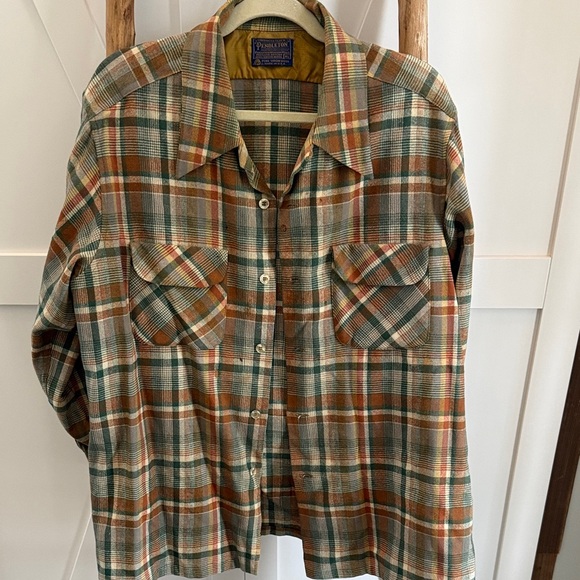 Pendleton Other - Pendleton Men's Casual Plaid Shirt - Green, Brown, and Orange. Very Vintage.